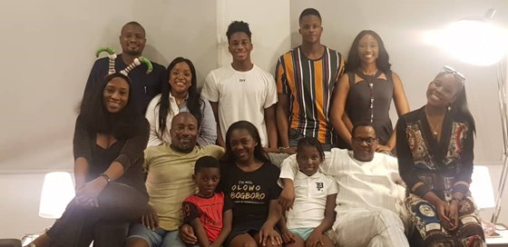 Tope with the Mesaiyete family. December 25, 2019