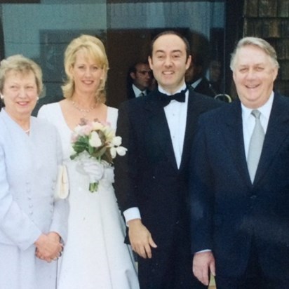 Wedding in Southampton, 1999; Barbara, Sandra, Cesare, Buck