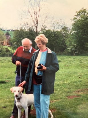 hiking with Ros and Ted on visit to England 1995