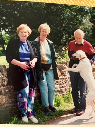 Marny, Ros and Ted, 1995 visit to England