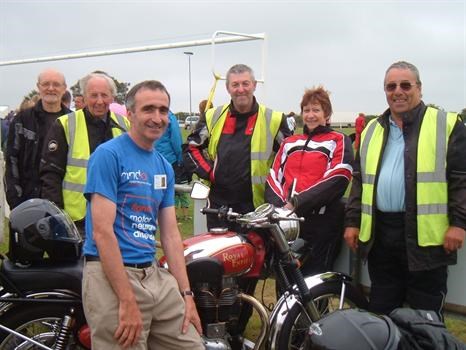 Jeremy and Royal Enfield Club members who supported the rally