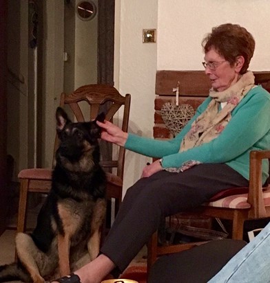 Nanny and Zena - she loved German Shepherds