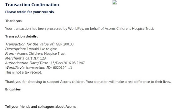 Many thanks to my big sister for her generous donation xx