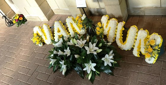 Floral tributes for Helen Wenlock