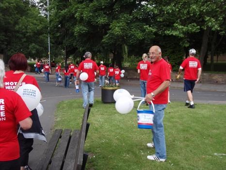 The walkers at South Kirkby Church