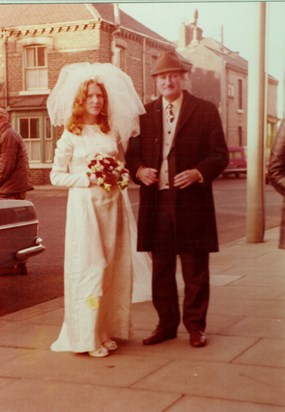 Ray with Joan on her Wedding day