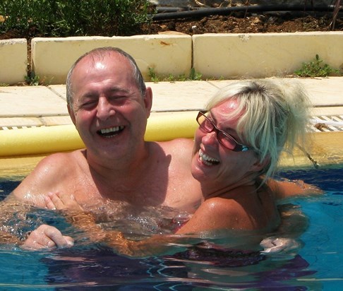 Our wonderful friend and our family Veronica with Chris having fun Northern Cyprus 2012 xx