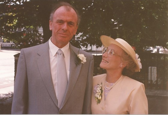 Mum and dad at Martin and Bev's wedding 1990