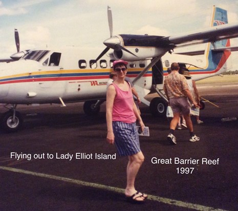 Flying out to Barrier Reef 