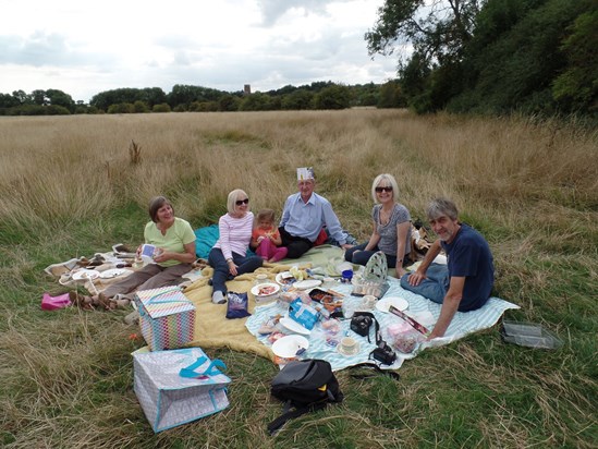 This is one of our Big Hill Picnics - a very young Lillie and Elsie are here.