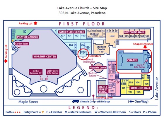 Lake Avenue Church site map