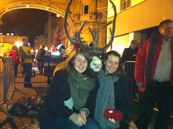 Hannah and I at the Christmas market back in 2010.