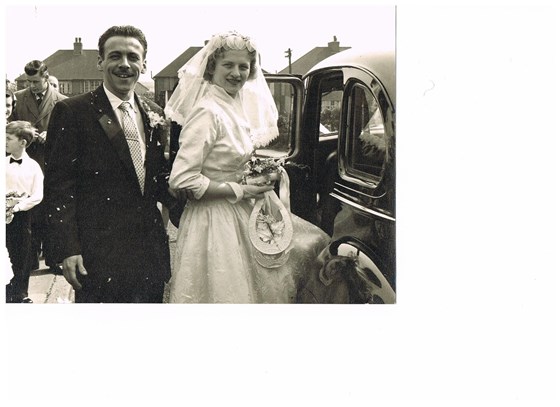 Brian and Jean wedding day 30/03/1957