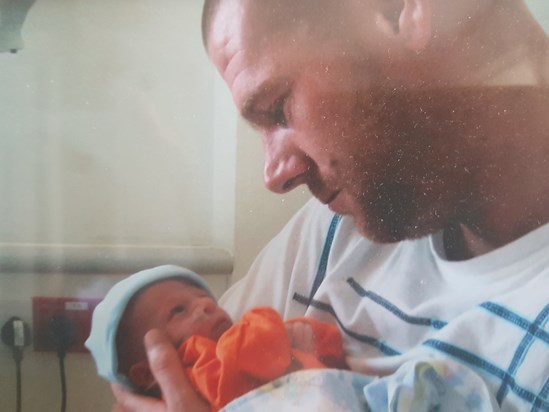 Daddy and his beloved baby Ollie 