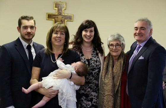 Joe, Hope, Grace, Stella, Lloyd and Matilda - Matilda's Christening Feb 2015