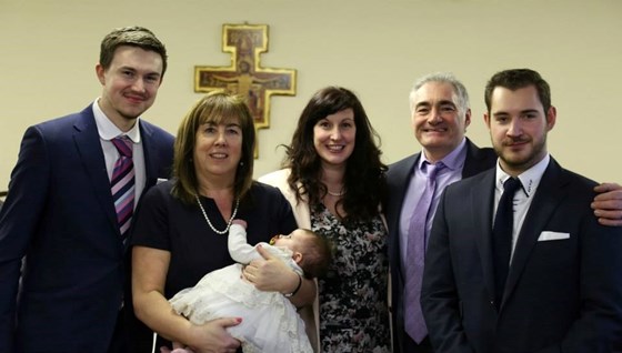 Tom, Hope, Grace, Lloyd, Joe and Matilda - Matilda's Christening Feb 2015