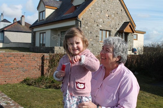 Matilda and Grandma - Anglesey April 2018
