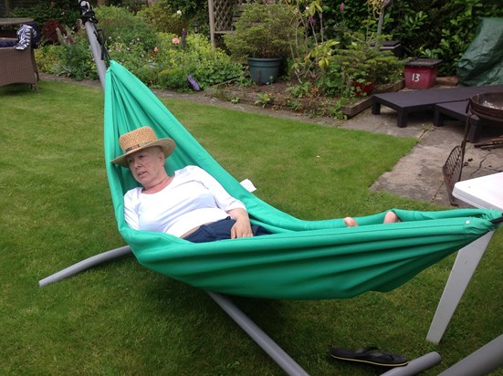 Stole the hammock and the hat. 