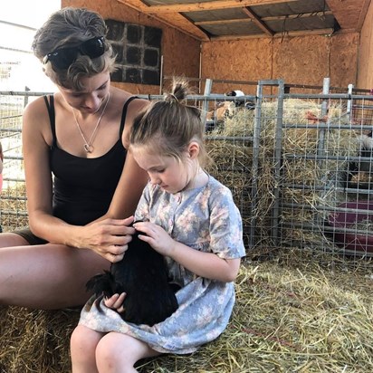 Aunty time at the farm