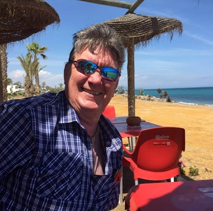 Pete in much loved Spain