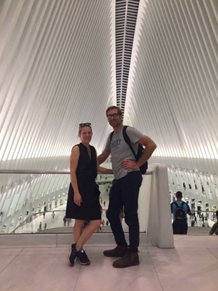 The Occulus subway stop near ground zero- Happy 20th Anniversary NYC trip