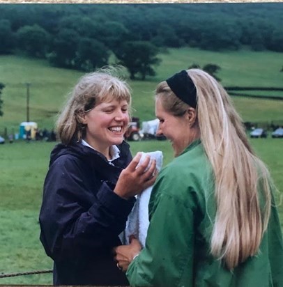 Stephy and Harriet, loving sisters at the old show field. 