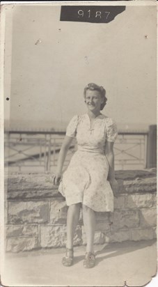 1940s Maisie Laming at Weston super Mare during the War