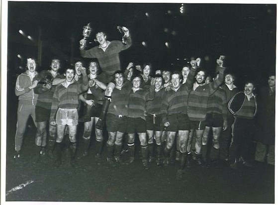 Minor Cup winners circa 1978. Dom is holding the captain up on left.