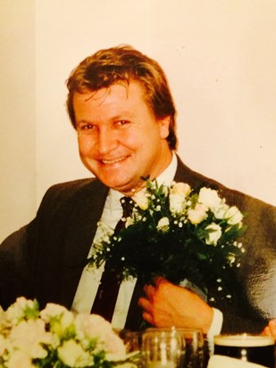 At our wedding reception, 20 Sept 1996. He was actually in the UK.