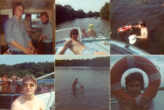Norfolk Broads, late 70s with Dom, Mike, Russ and me behind the camera - Great time! :)