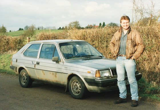 A LEGEND and the volvo -  Dom celebrating clocking over the 100,000 miles Phil behind the camera