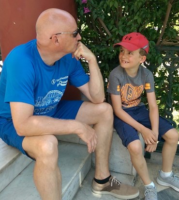 With Joe. He was the best Dad. Corfu May 2018