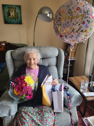 Nans last birthday. 92 years old