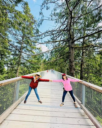 On the Suspension Bridge in Canada