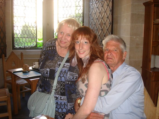 Nanna, Kayleigh and granddad on a trip to Arundel