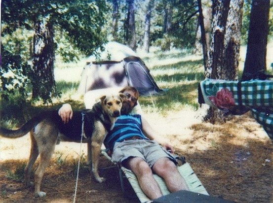 Camping with Ron & Tycho Boy Relaxing