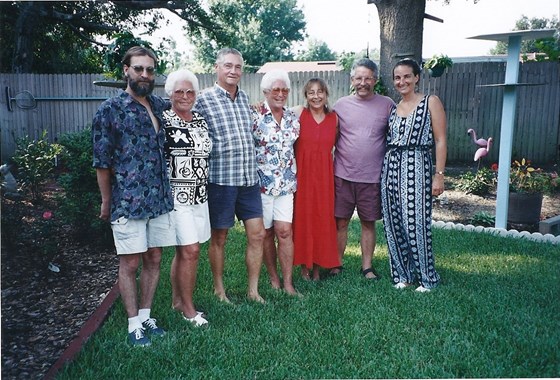 Florida at Princess & Hughs with Ron, Aunt Pat, Uncle Hugh, Aunt Pat, Sher, Pete, & Marc