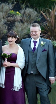 Dad and me (Jade) at Dexters Wedding - The grin on his face says it all. 