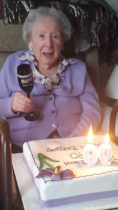 Iris on her 90th birthday