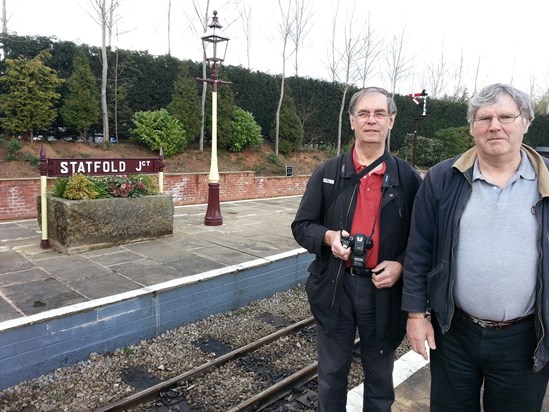 David with Jim Walker at Statfold Barn Railway