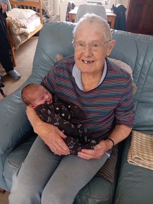 Marion and her great grandson Harrison