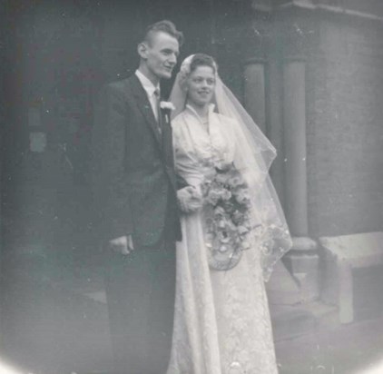 Mum and Dad together on their Wedding Day