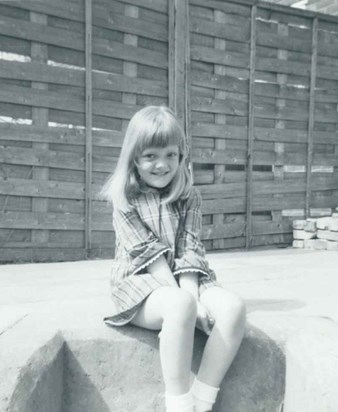 Sue in the back garden in Naphill