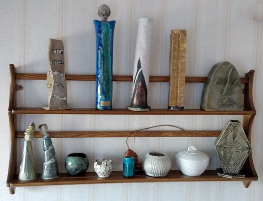 A small selection of the many ceramic items Staff made