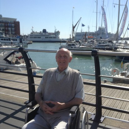 At Gunwharf again on his 85th birthday
