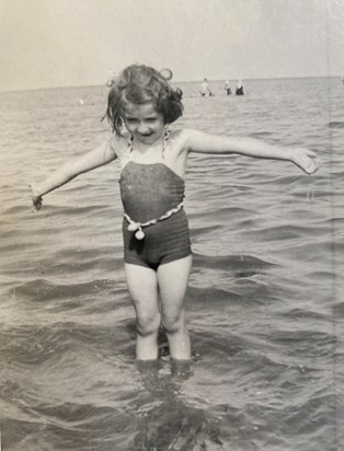 Doreen's love of the seaside was established at a very early age