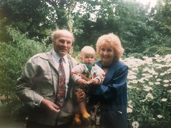 Grandma and Grandpa with Edie