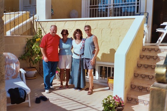 Our first visit to Mumtaz and Tony's villa in Spain 2004. We will miss you Mumtaz