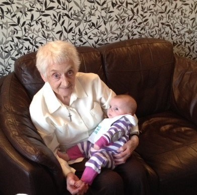 Mom with first great grandchild Lexie