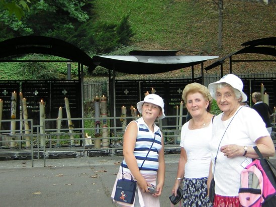 Mom & Claire in Lourdes